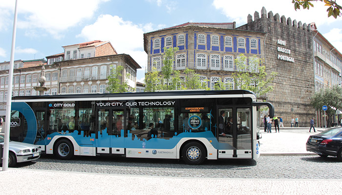 Autocarro urbano 100% elétrico da CaetanoBus em Guimarães