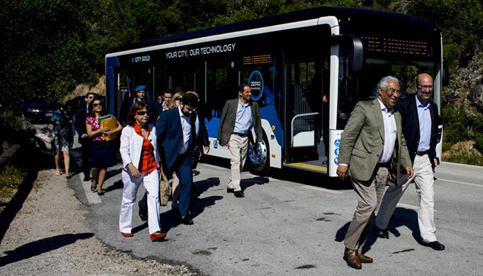 The brand new 100% electric city bus transported the Council of Environment Ministers